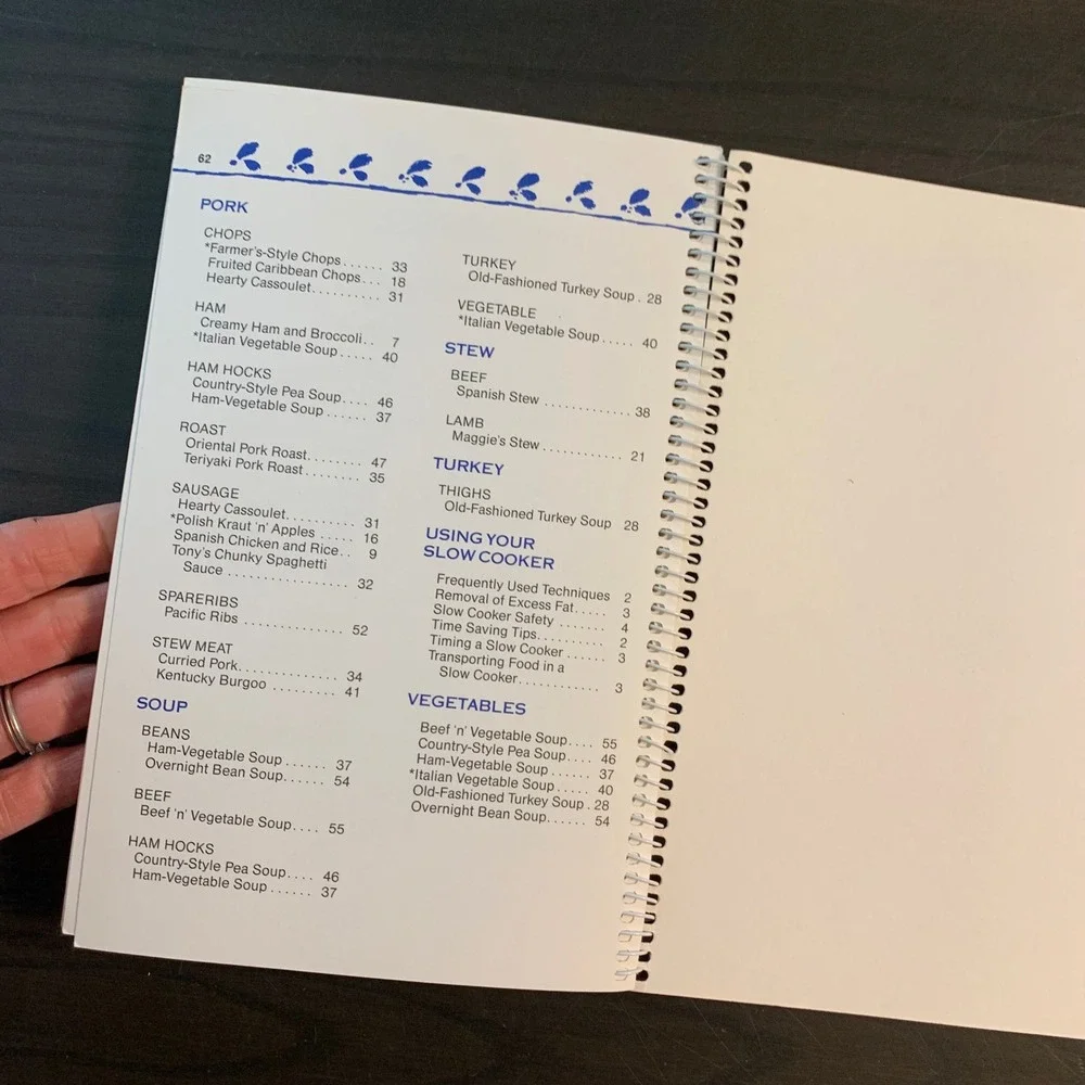 Fix & Forget 50 Slow Cooker Recipes Vintage 1989 Spiral Bound Cookbook Current‎